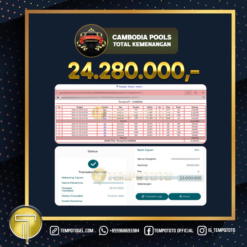 BUKTI JACKPOT TEMPOTOTO TOGEL