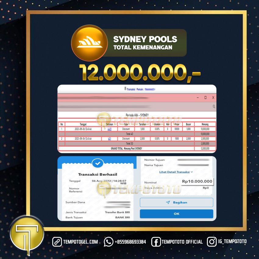 BUKTI JACKPOT TEMPOTOTO TOGEL