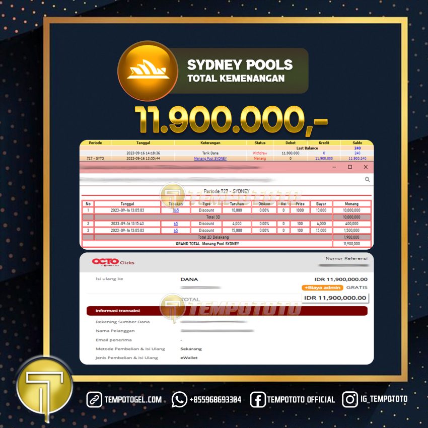 BUKTI JACKPOT TEMPOTOTO TOGEL