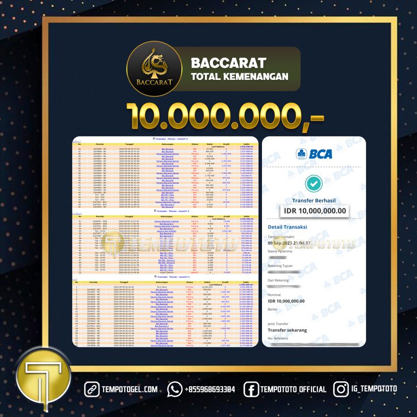 BUKTI JACKPOT TEMPOTOTO CASINO