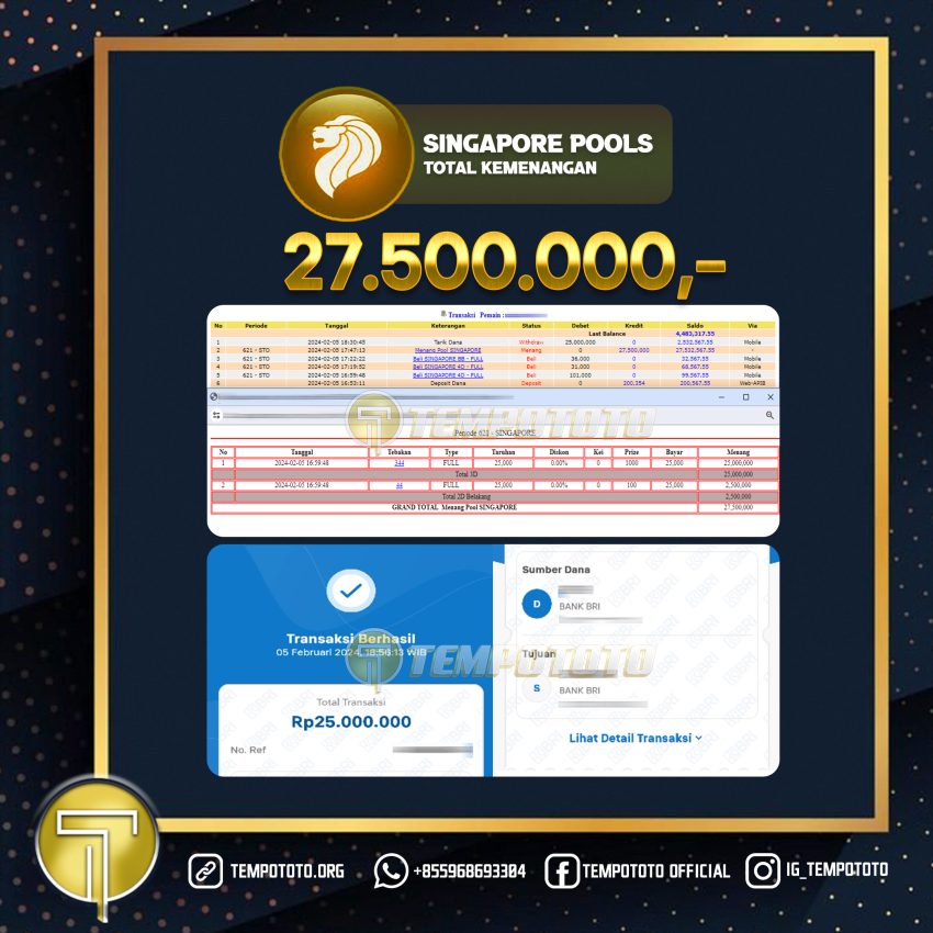 BUKTI JACKPOT TEMPOTOTO TOGEL