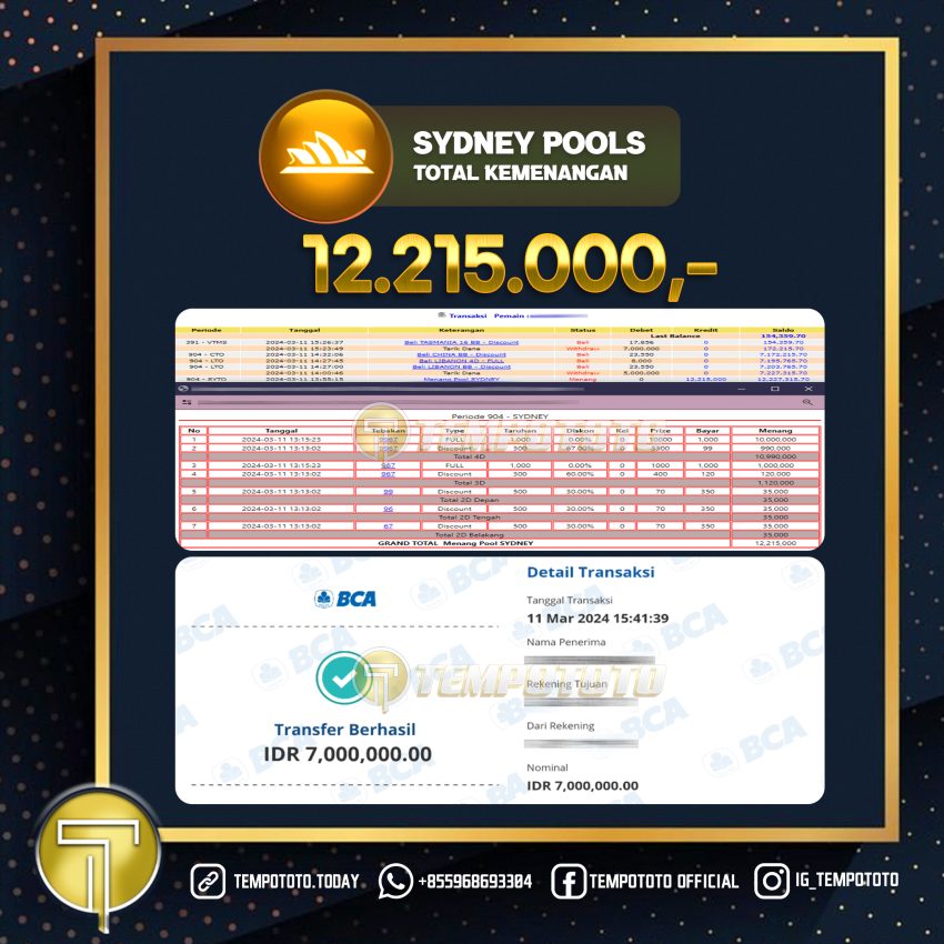 BUKTI JACKPOT TEMPOTOTO TOGEL