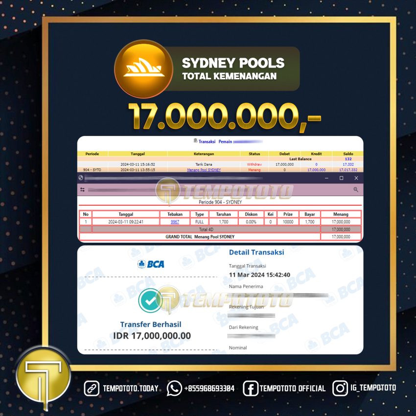 BUKTI JACKPOT TEMPOTOTO TOGEL