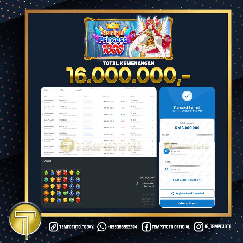 BUKTI JACKPOT TEMPOTOTO SLOT