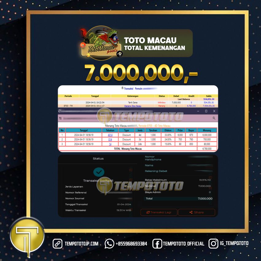 BUKTI JP TEMPOTOTO TOGEL