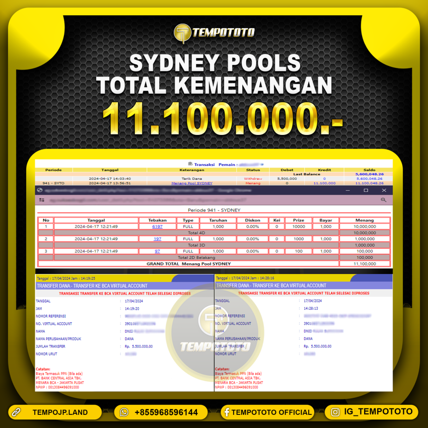 BUKTI JP TEMPOTOTO TOGEL