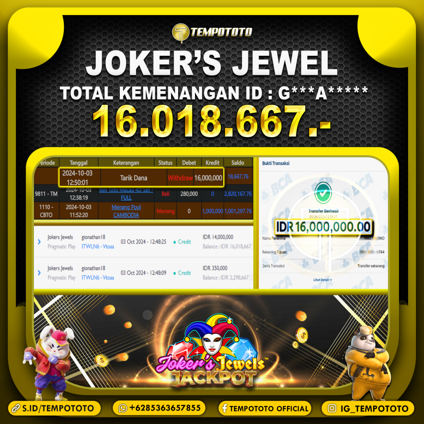 BUKTI JACKPOT TEMPOTOTO SLOT