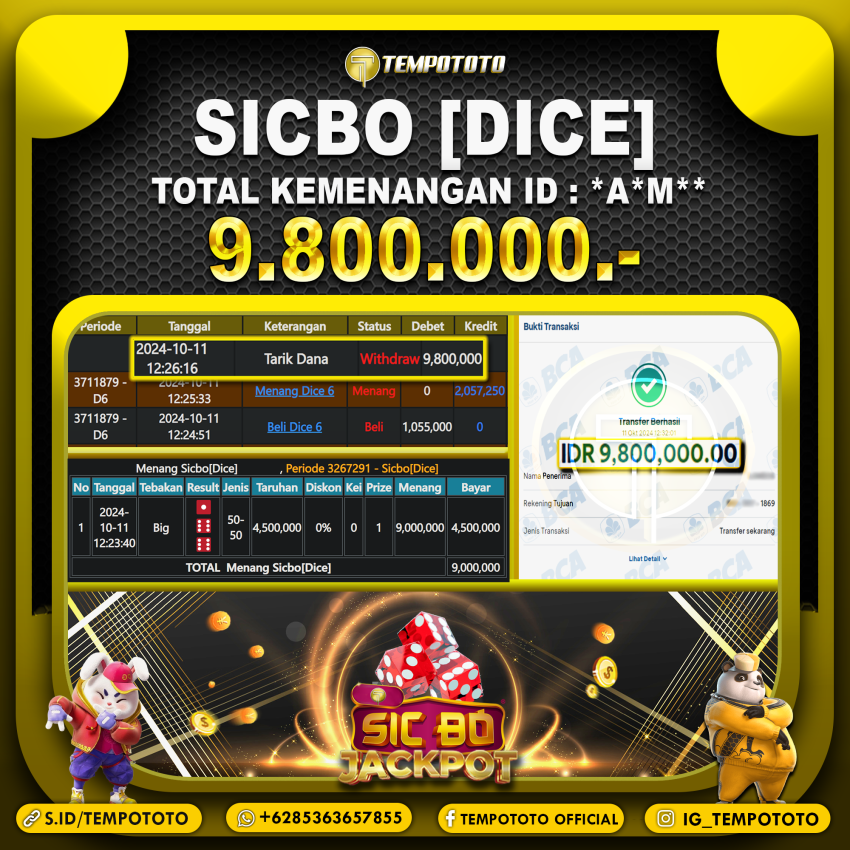 BUKTI JACKPOT TEMPOTOTO CASINO