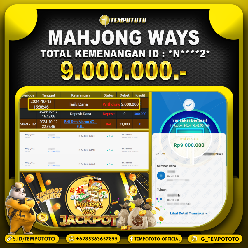 BUKTI JACKPOT TEMPOTOTO SLOT