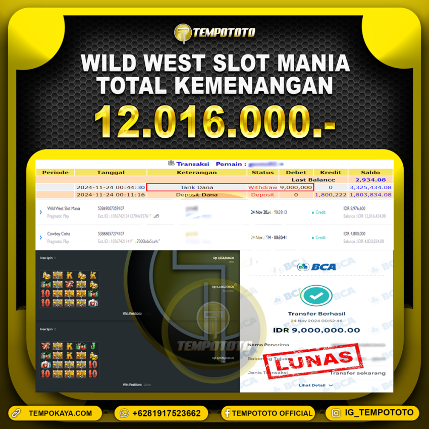 BUKTI JACKPOT TEMPOTOTO SLOT