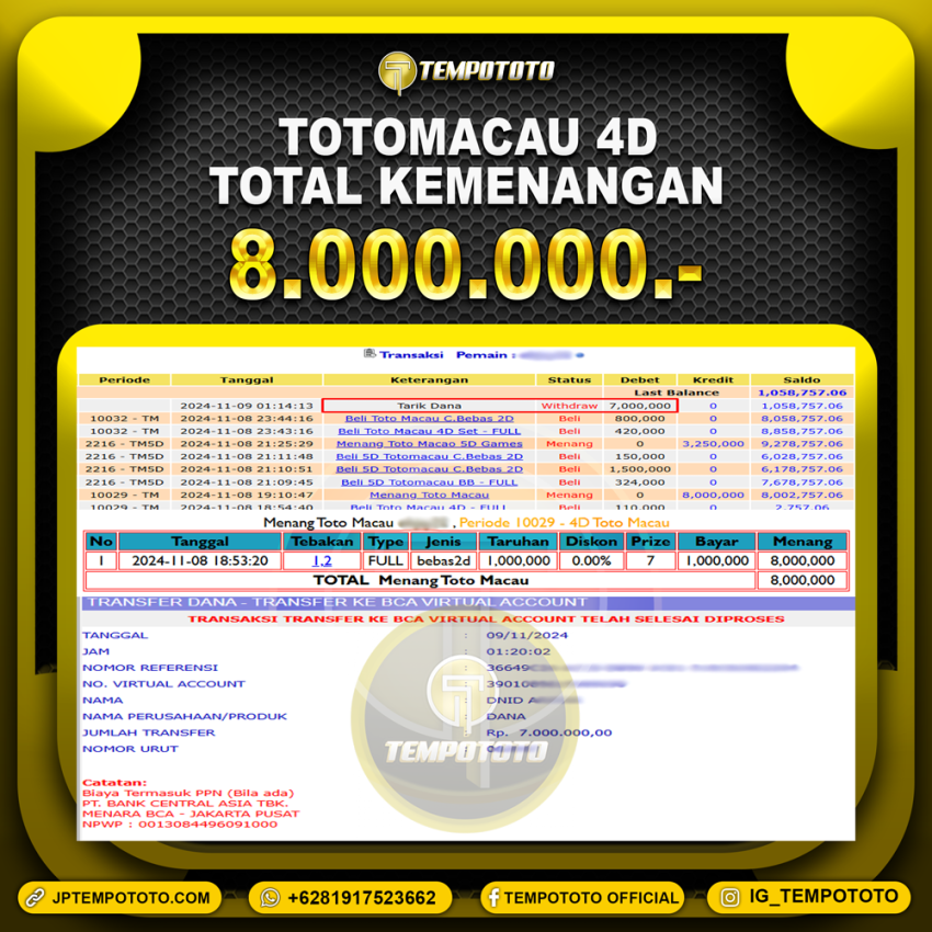 BUKTI JP TEMPOTOTO TOGEL