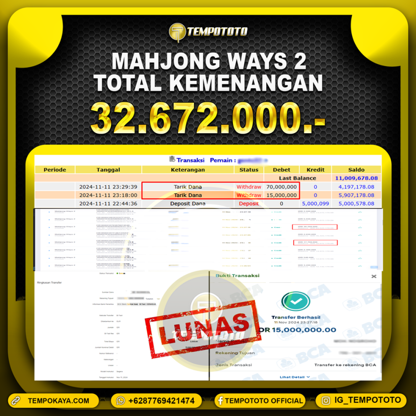 BUKTI JACKPOT TEMPOTOTO SLOT