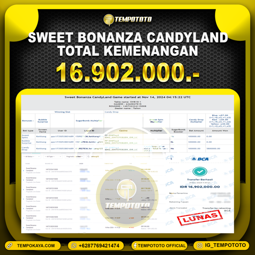 BUKTI JACKPOT TEMPOTOTO SLOT