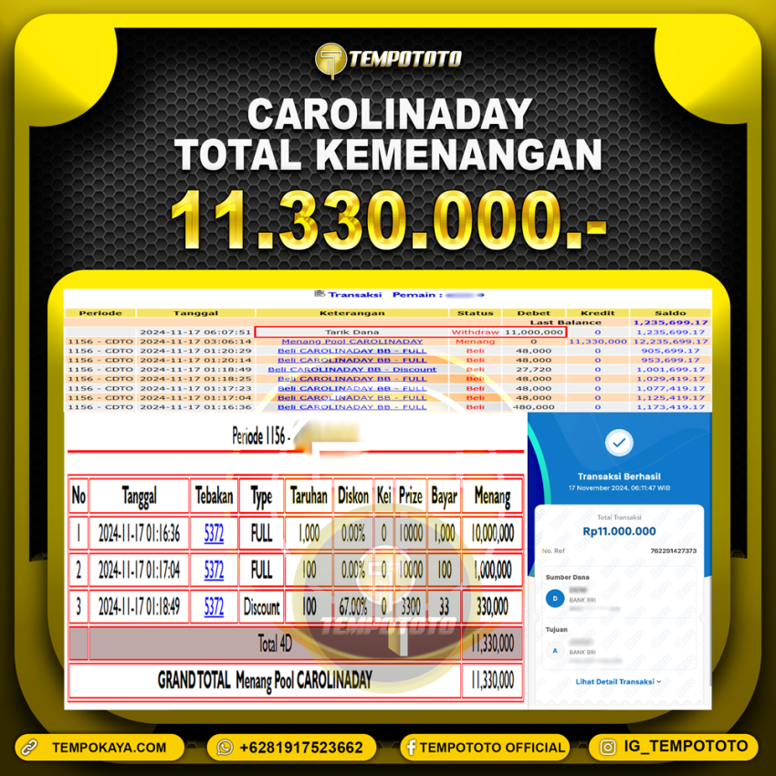BUKTI JP TEMPOTOTO TOGEL