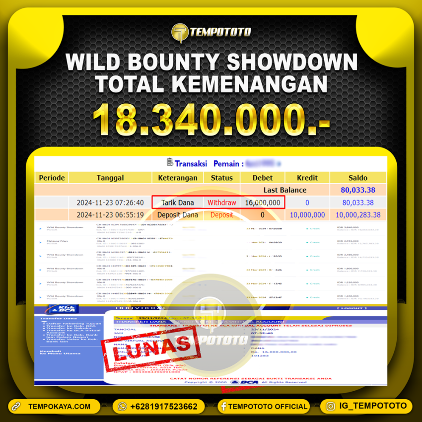 BUKTI JACKPOT TEMPOTOTO SLOT