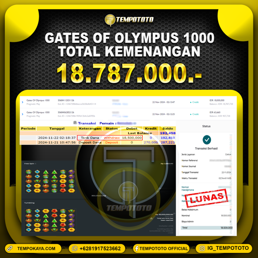 BUKTI JACKPOT TEMPOTOTO SLOT