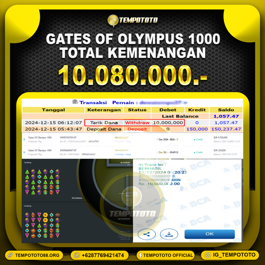 BUKTI JACKPOT TEMPOTOTO SLOT