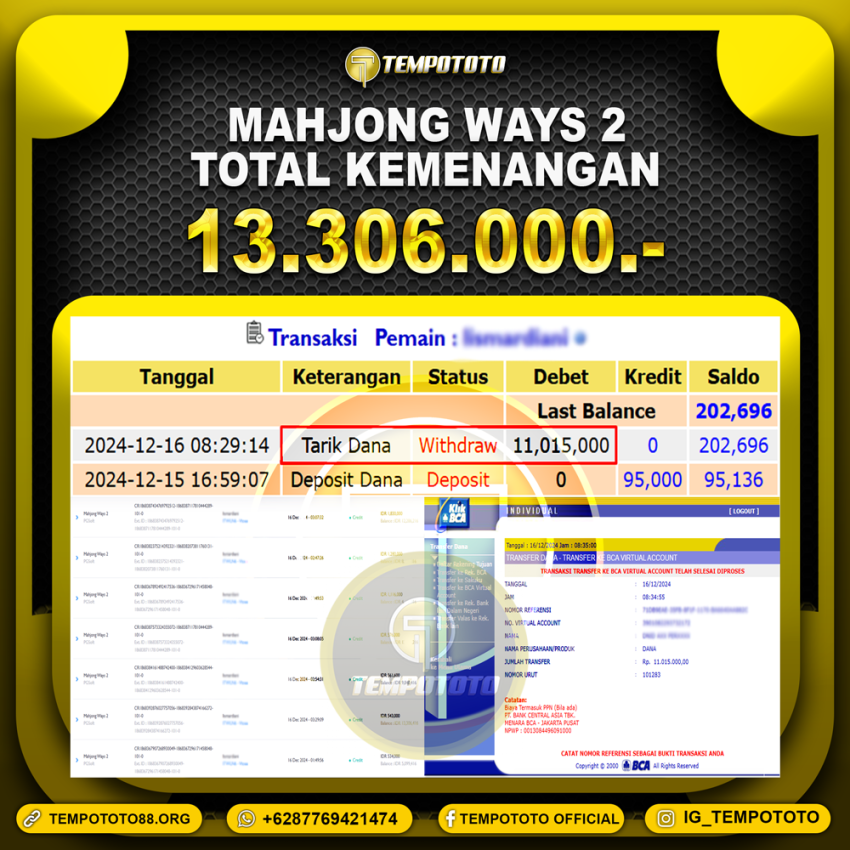 BUKTI JACKPOT TEMPOTOTO SLOT