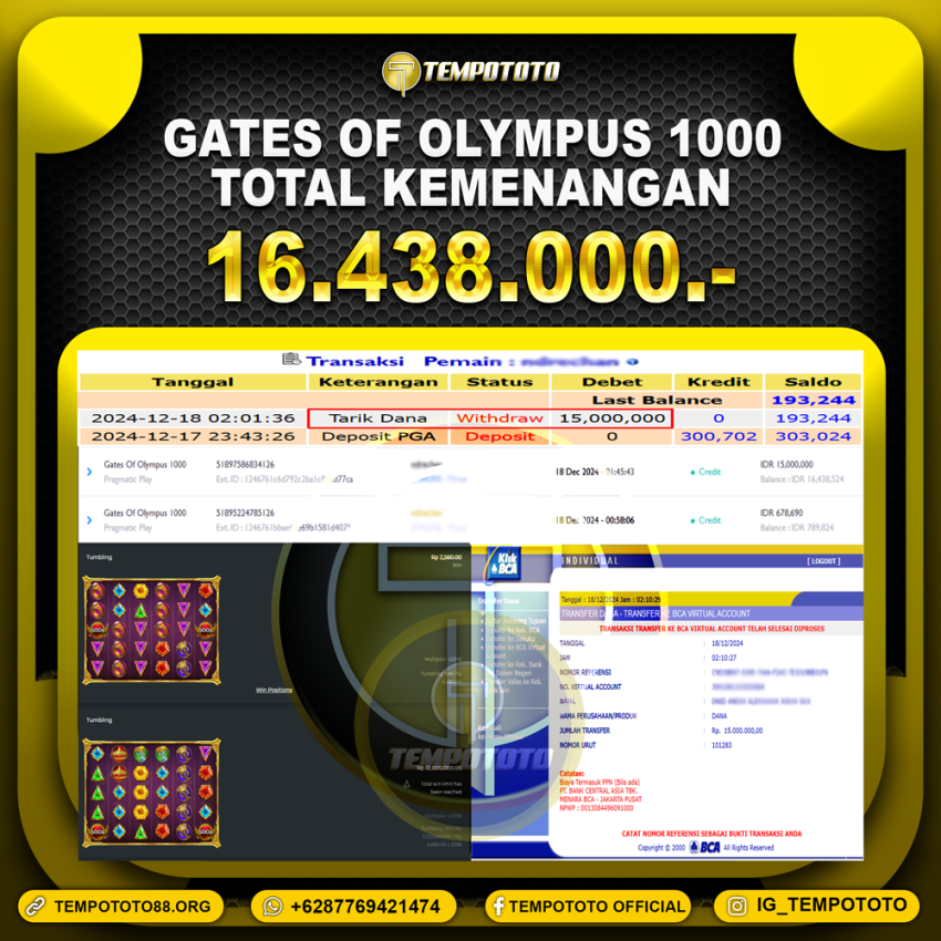 BUKTI JACKPOT TEMPOTOTO SLOT