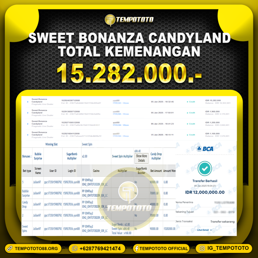 BUKTI JACKPOT TEMPOTOTO SLOT