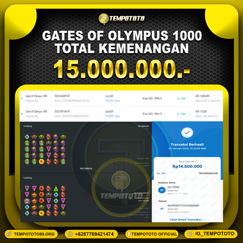 BUKTI JACKPOT TEMPOTOTO SLOT