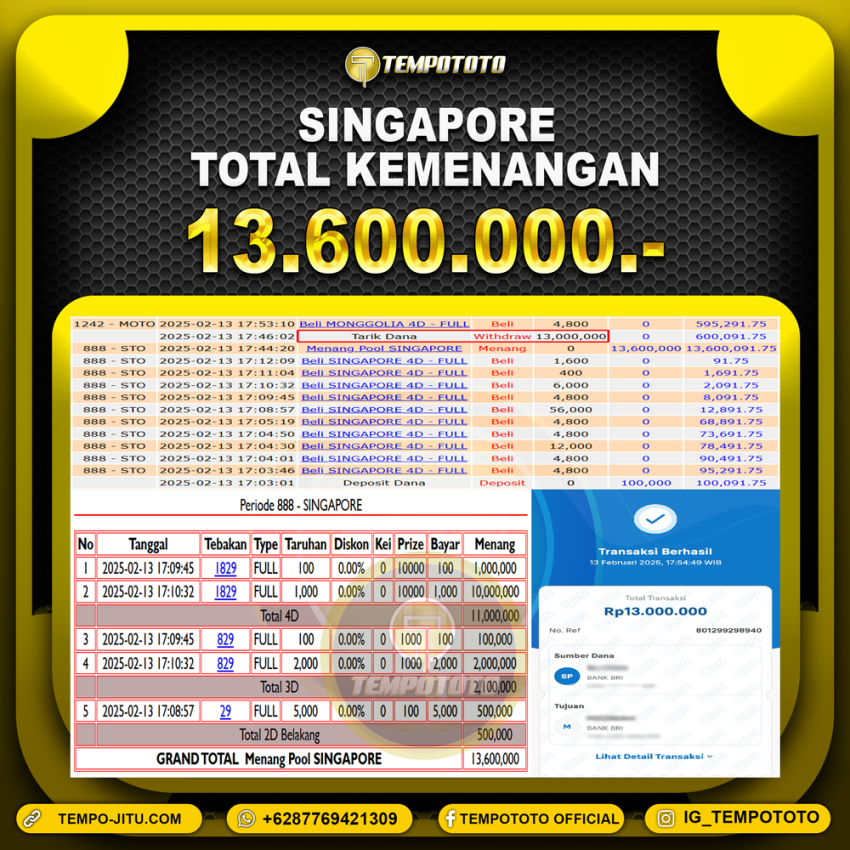 BUKTI JP TEMPOTOTO TOGEL