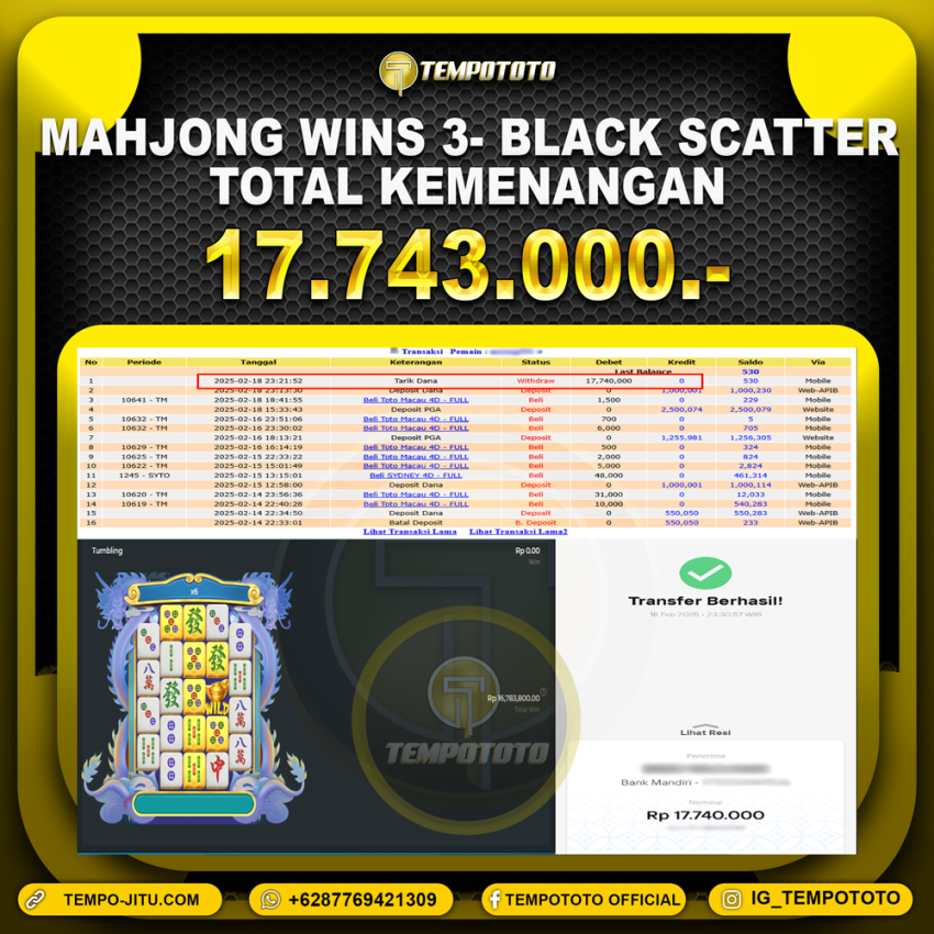 BUKTI JACKPOT TEMPOTOTO SLOT