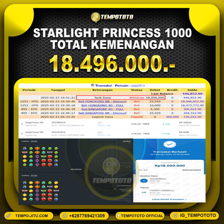 BUKTI JACKPOT TEMPOTOTO SLOT