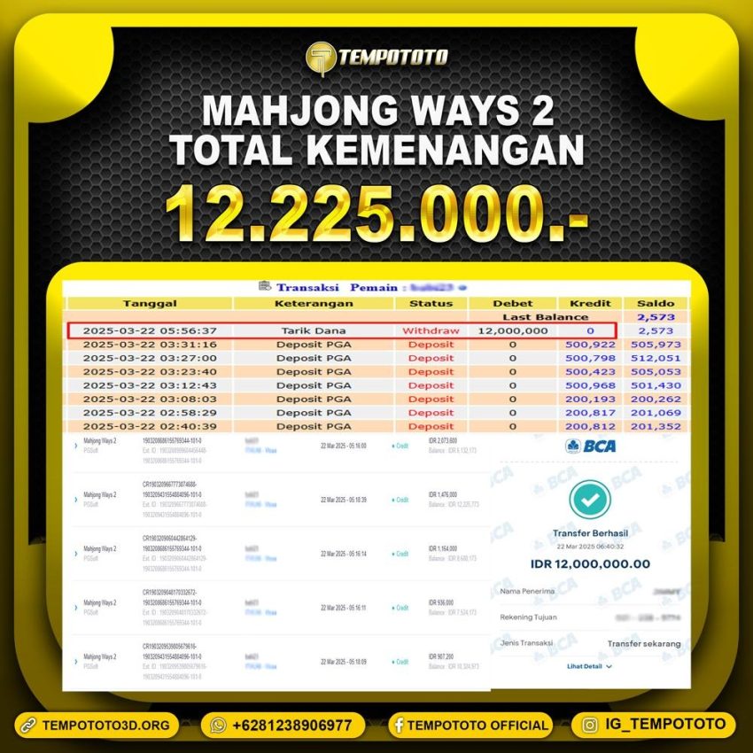 BUKTI JACKPOT TEMPOTOTO SLOT