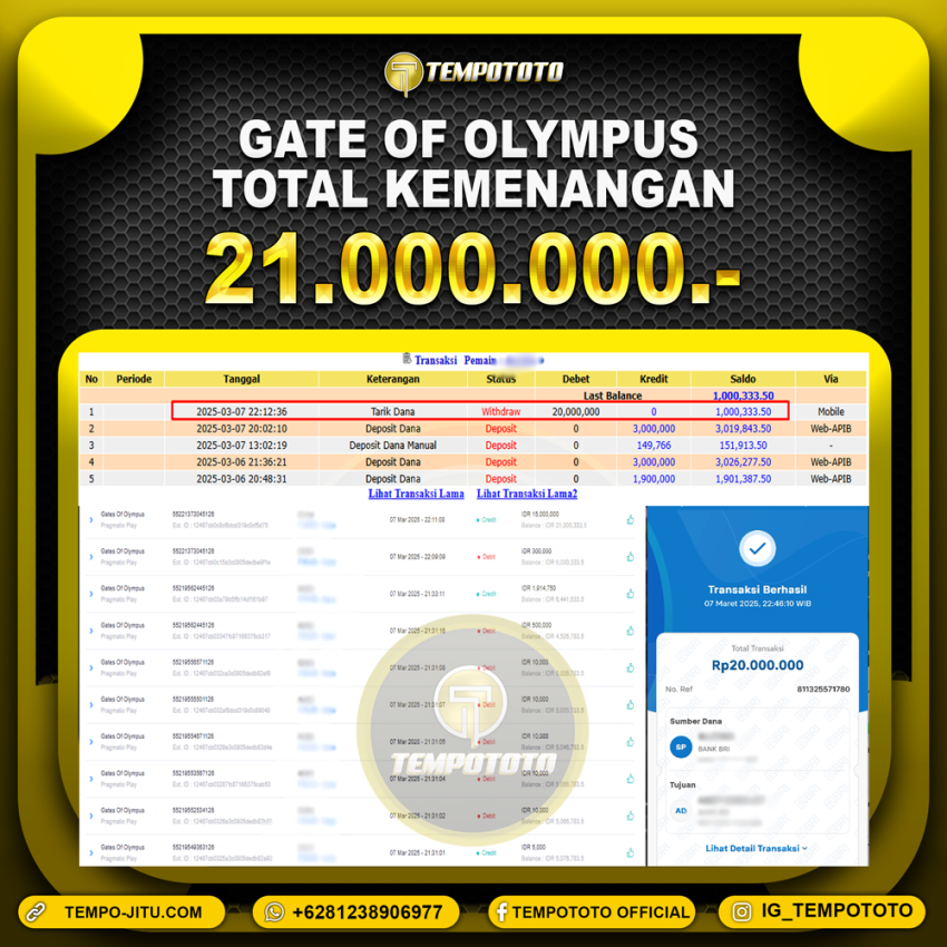 BUKTI JACKPOT TEMPOTOTO SLOT