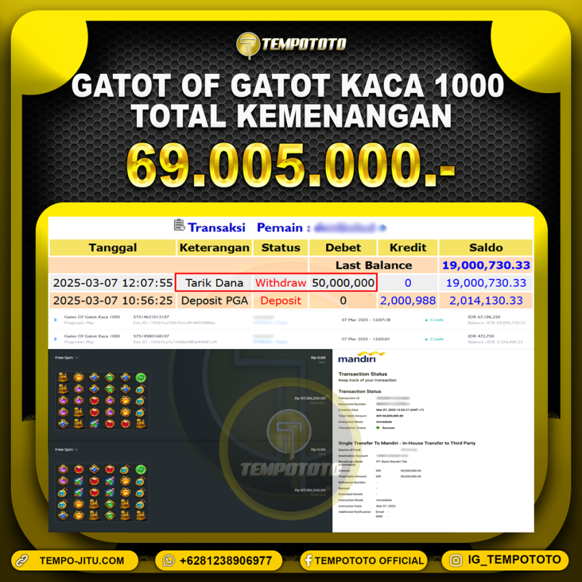 BUKTI JACKPOT TEMPOTOTO SLOT