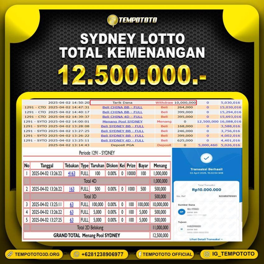 BUKTI JP TEMPOTOTO TOGEL