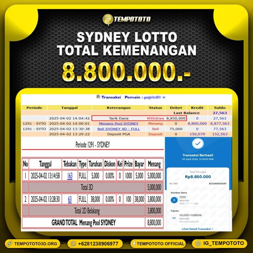 BUKTI JP TEMPOTOTO TOGEL
