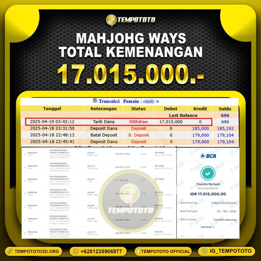 BUKTI JACKPOT TEMPOTOTO SLOT