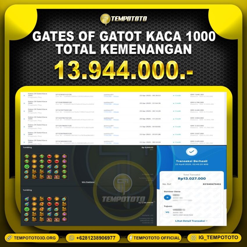 BUKTI JACKPOT TEMPOTOTO SLOT