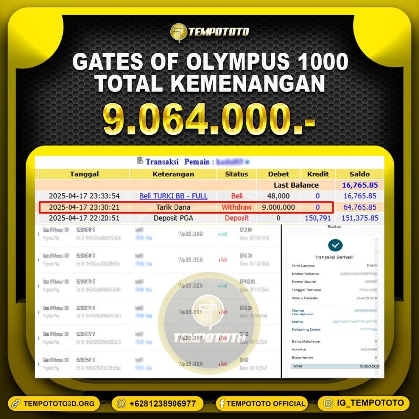 BUKTI JACKPOT TEMPOTOTO SLOT