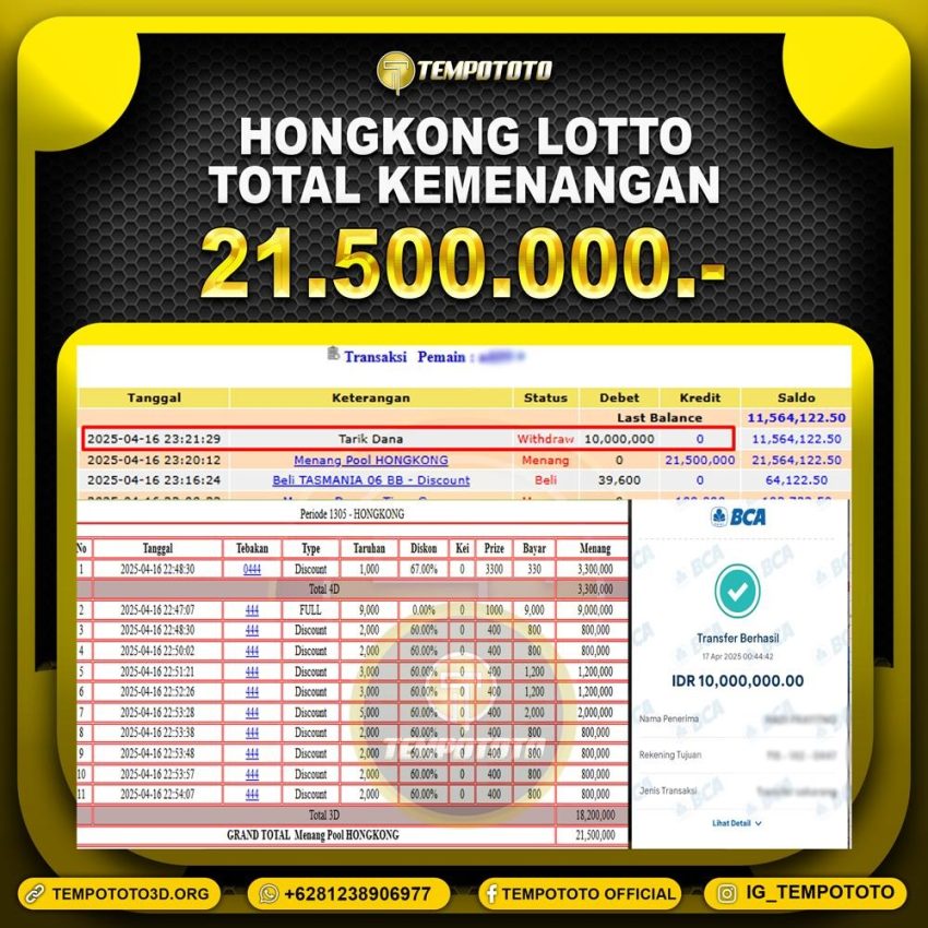 BUKTI JP TEMPOTOTO TOGEL