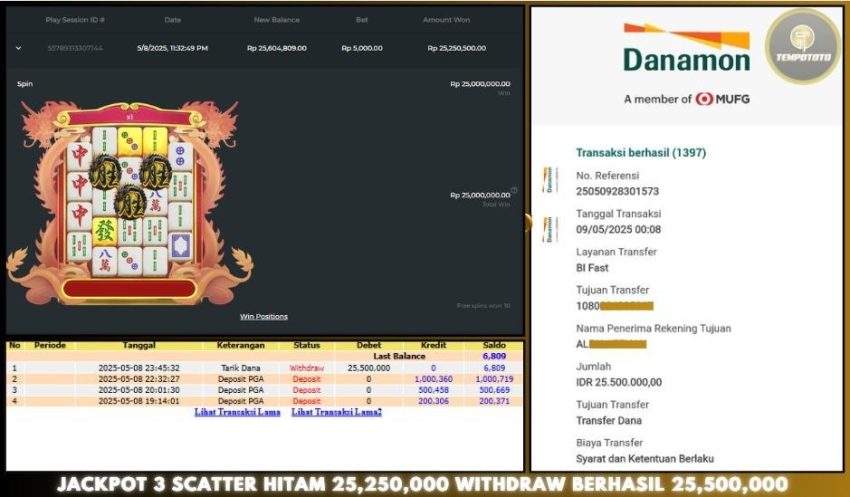 BUKTI JACKPOT TEMPOTOTO SLOT