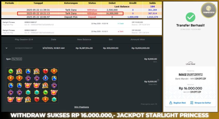 BUKTI JACKPOT TEMPOTOTO SLOT