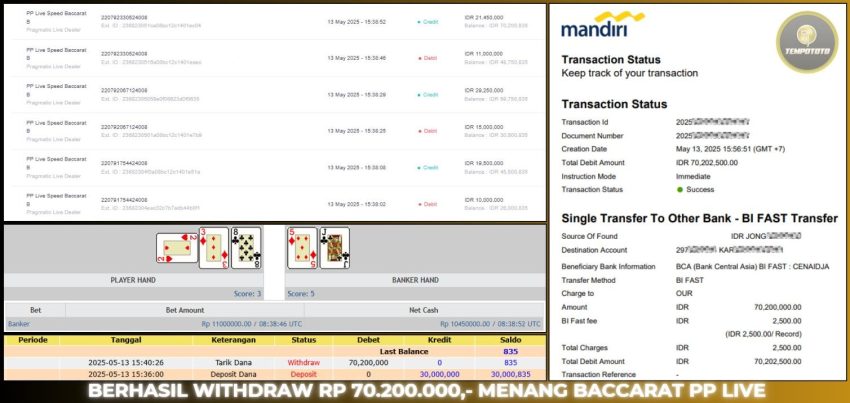BUKTI JP LIVE CASINO TEMPOTOTO