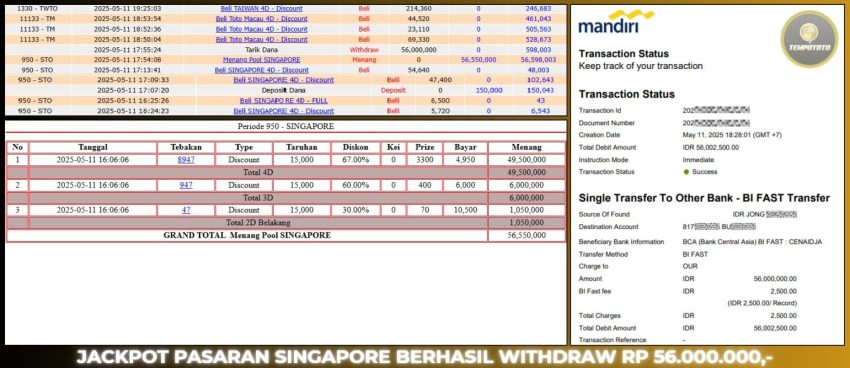 BUKTI JP TEMPOTOTO TOGEL