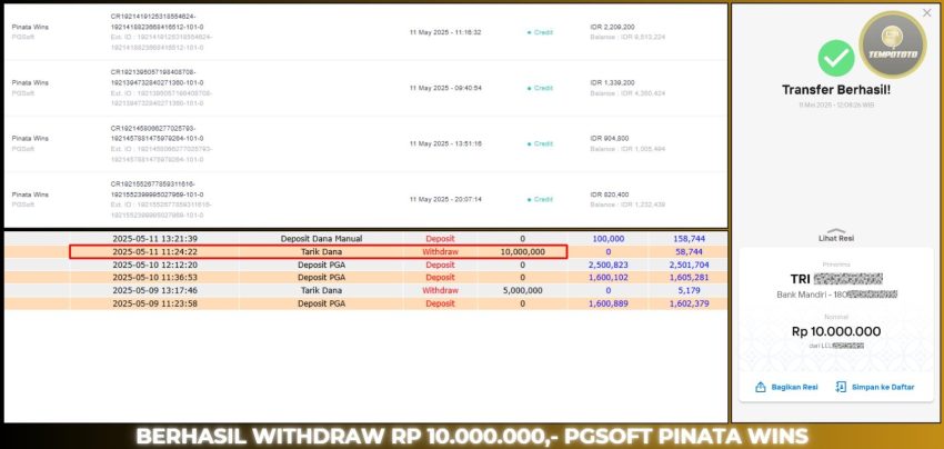 BUKTI JACKPOT TEMPOTOTO SLOT