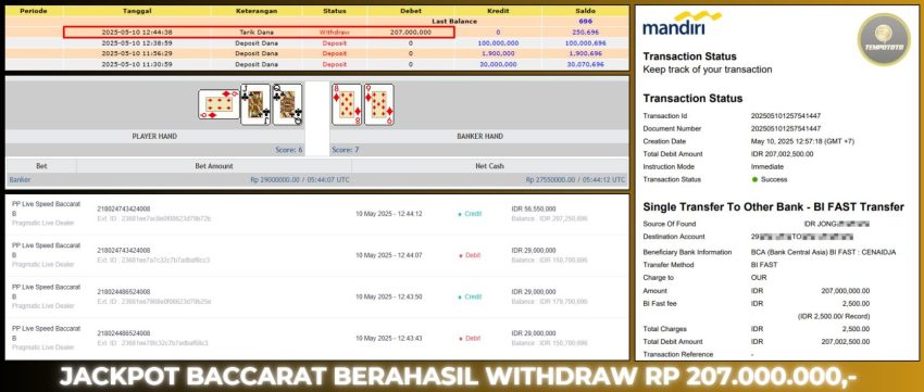 BUKTI JP LIVE CASINO TEMPOTOTO