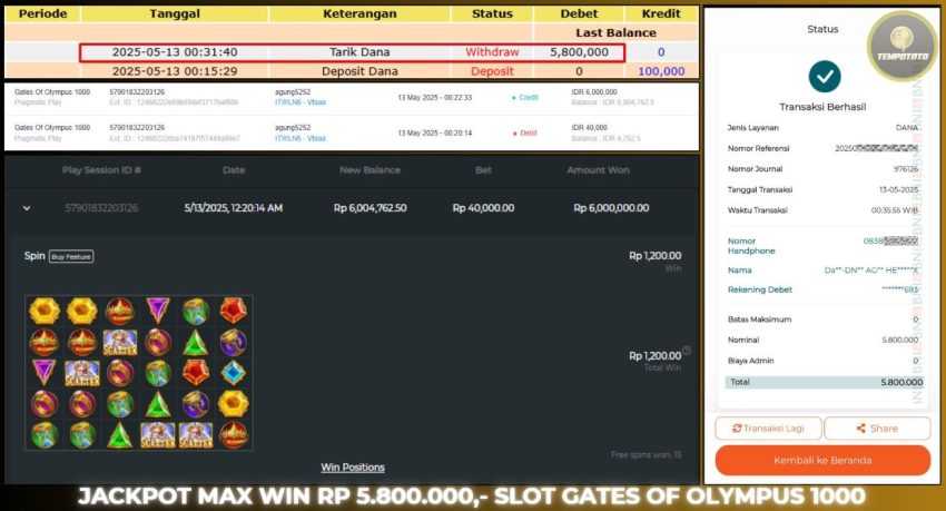 BUKTI JACKPOT TEMPOTOTO SLOT