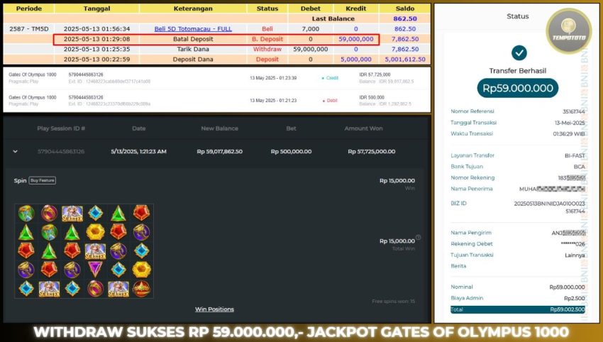 BUKTI JACKPOT TEMPOTOTO SLOT
