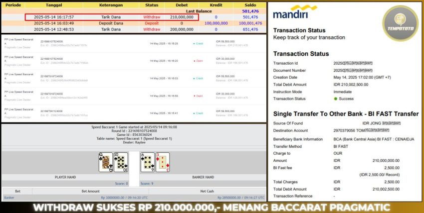 BUKTI JP LIVE CASINO TEMPOTOTO