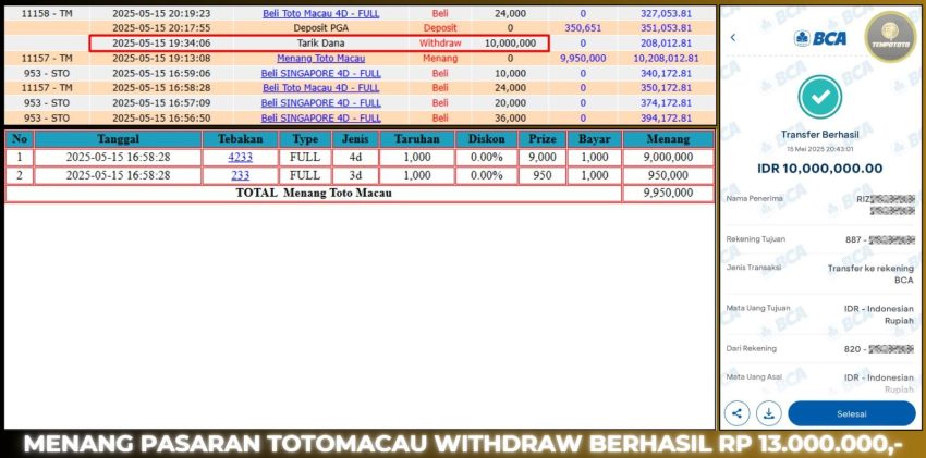 BUKTI JP TEMPOTOTO TOGEL