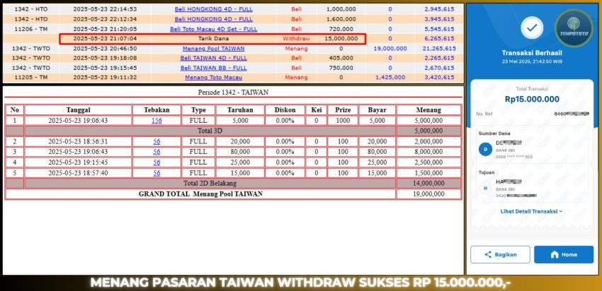 BUKTI JP TEMPOTOTO TOGEL
