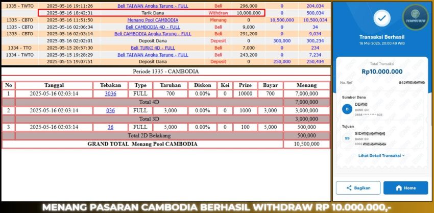 BUKTI JP TEMPOTOTO TOGEL