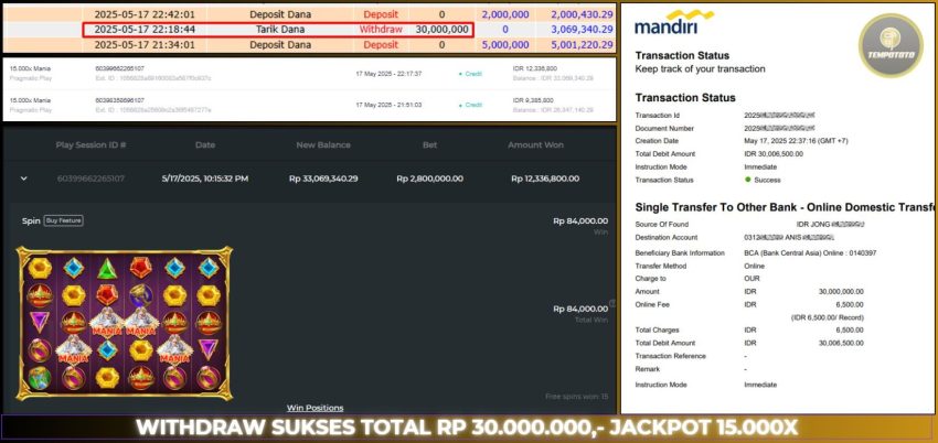 BUKTI JACKPOT TEMPOTOTO SLOT